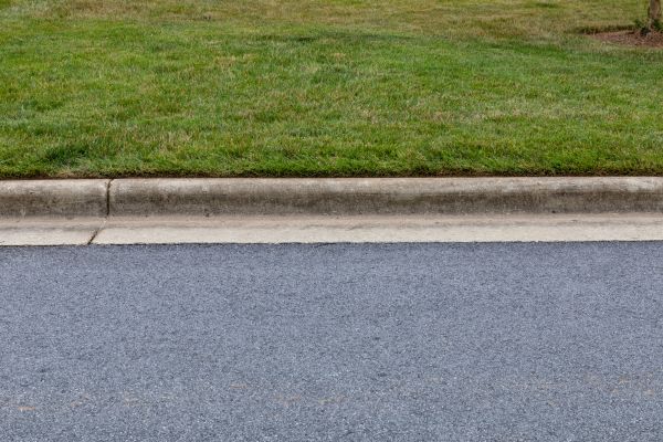 Backyard Concrete Curbing